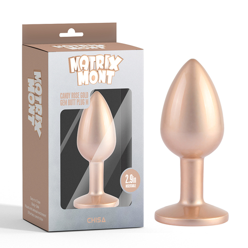 Plug anal champagne Matrix Mont, design métallique élégant et surface polie.