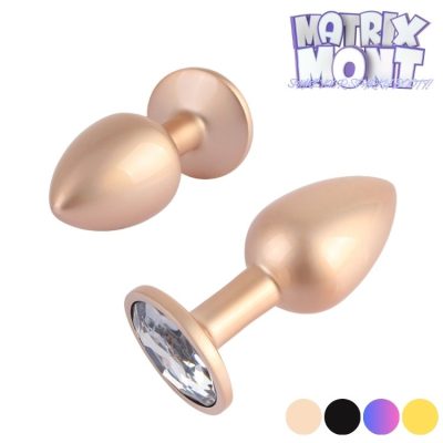 Plug anal arc-en-ciel Matrix Mont, finition métallique et base large sécuritaire.