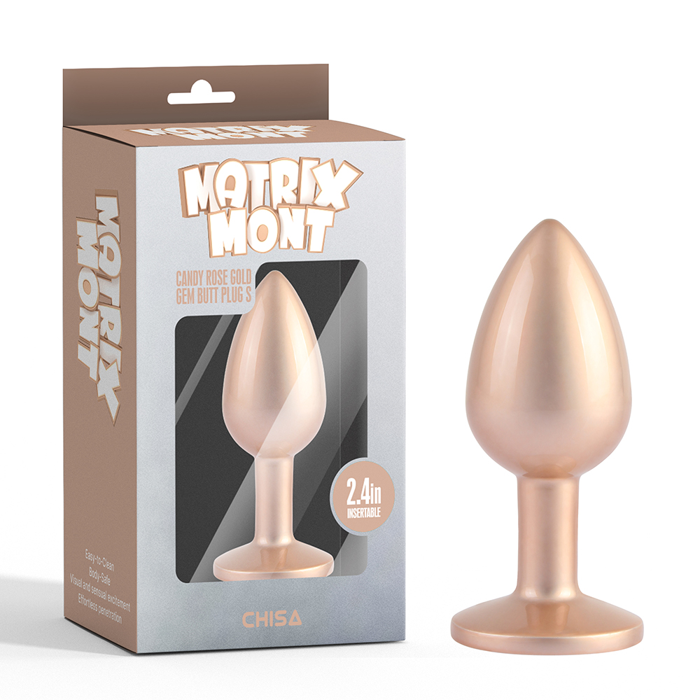 Plug anal arc-en-ciel Matrix Mont, finition métallique et base large sécuritaire.