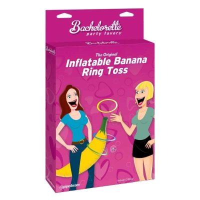 Jeu de lancer d’anneaux sur banane gonflable