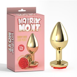 Boîte du Showy Rose Anal Plug Large Matrix Mont (3.1 po insérables).
