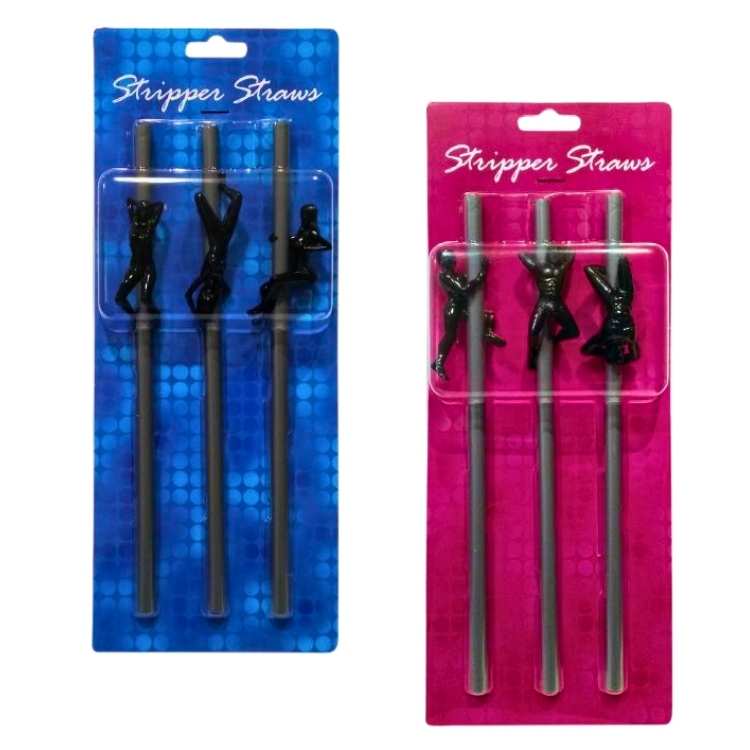 Stripper Straws – Pailles avec figurines d’hommes et de femmes
