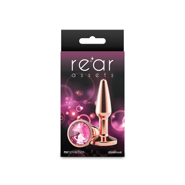 Plug anal Tapered Small Rear Assets rose doré avec cristal
