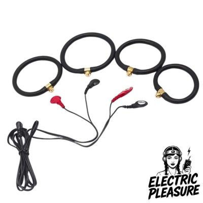 “Volt 4 Ring Electric Pleasure – Set de 4 anneaux électro-stimulants”