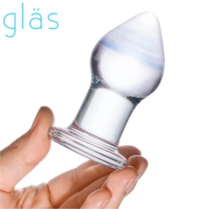 Gläs Amethyst Rain Butt Plug en verre soufflé main