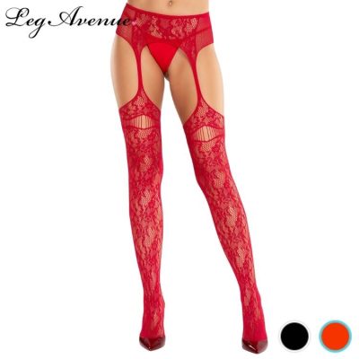 bas sexy dentelle Bloom Net Garter Belt Stockings