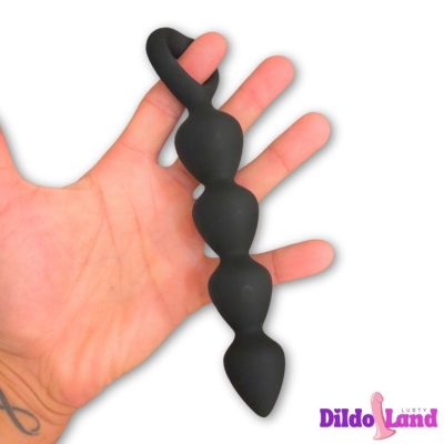 BlackWave Pro par DildoLand – perles anales en silicone noir