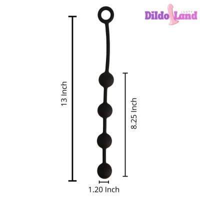 Gros plan sur les perles anales BlissBubbles avec anneau ergonomique