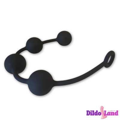 Vue de la longueur insérable de 28 cm – perles anales VelvetOrbs Pro