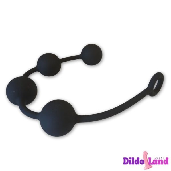 Vue de la longueur insérable de 28 cm – perles anales VelvetOrbs Pro
