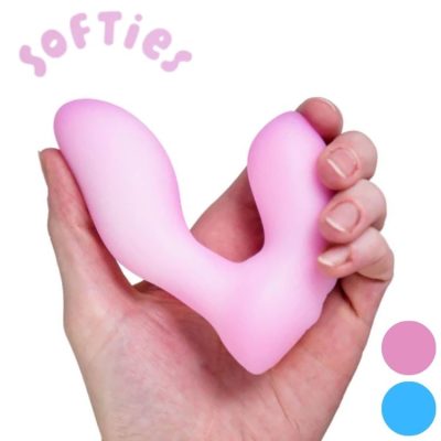 boîte Softies vibrateur rose bleu