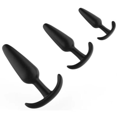 Level Up Anal Trainers – Curious Collection (2) Plug anal silicone médical avec base ancre