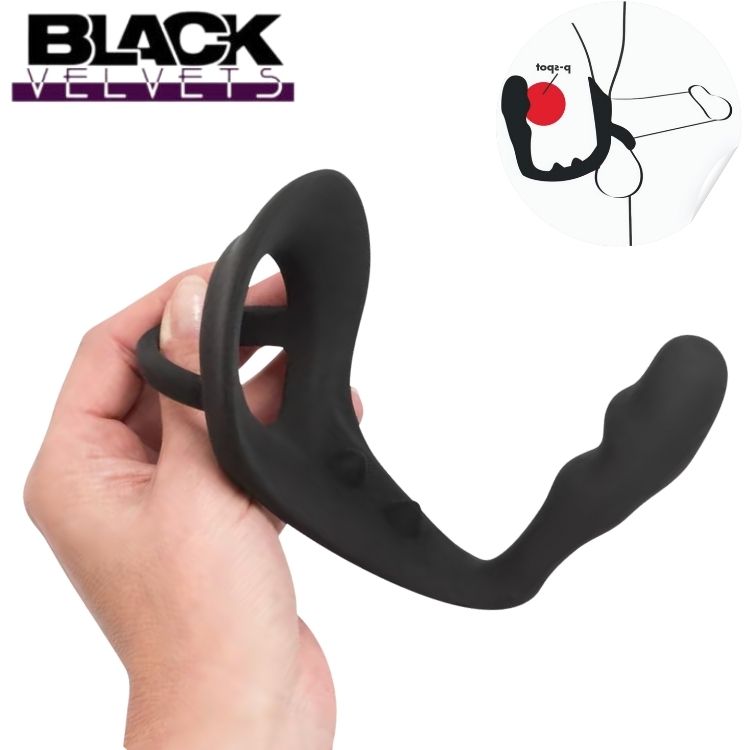 cockring Black Velvets avec stimulation périnéale