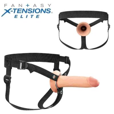 7 Hollow Silicone Strap-On - Fantasy X-Tensions Elite