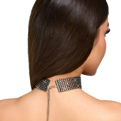 Sparkly black choker with rhinestones Cottelli