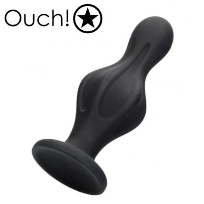 Plug anal Diamond Shape Ouch en silicone noir