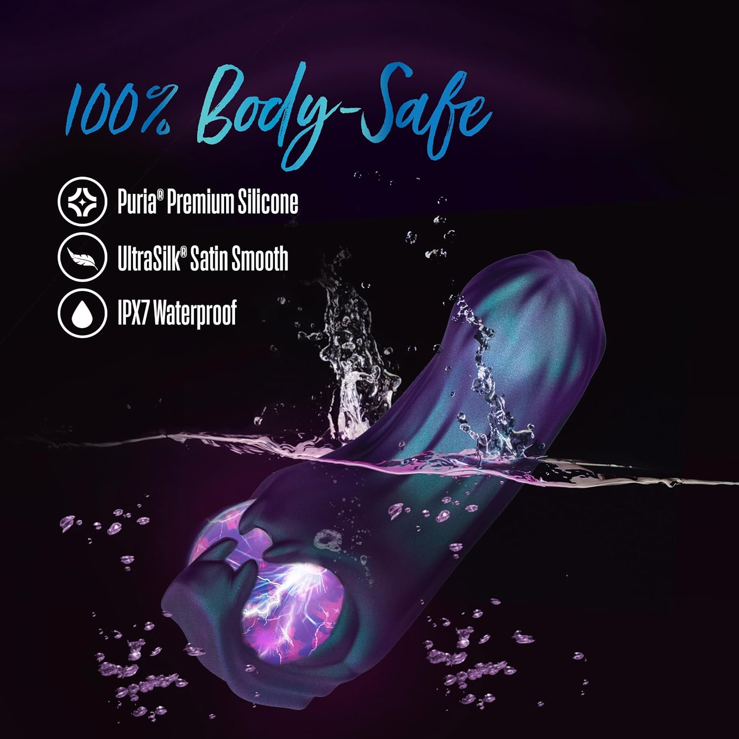 Vibromasseur étanche Temptasia Viper IPX7 - sextoy waterproof silicone premium aquatique