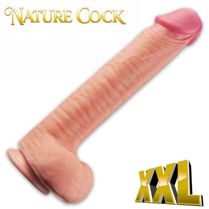 Nature Cock 12 pouces double couche avec produit – mention king sized et silicone double couche