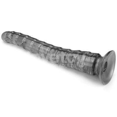 Utilisation mains libres douche : Vibromasseur anal Vibrax Slider 14.5 pouces splashproof – utilisation mains libres douche – base ventouse fixée mur carrelage – résistant éclaboussures