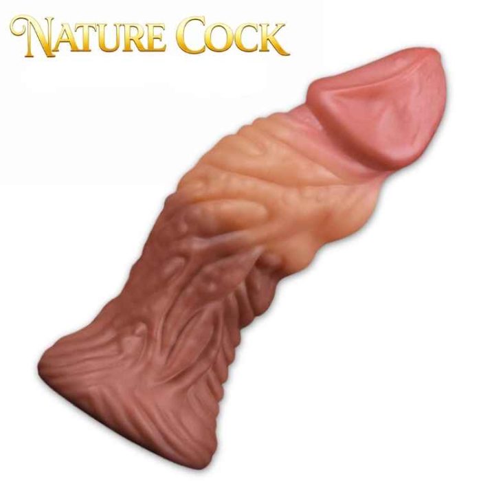 gode Nature Cock Tongue 7 pouces silicone double densité réaliste