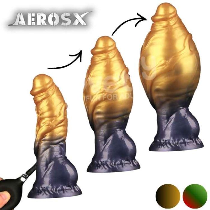 Gode gonflable AEROSX silicone double densité