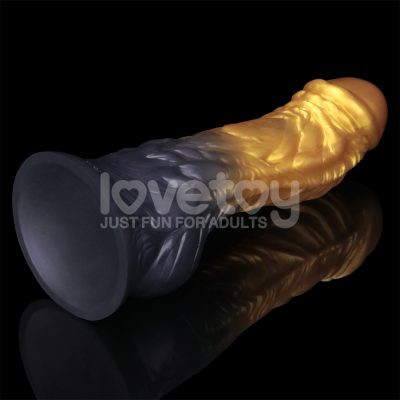 Le dildo gonflable AEROSX de 8 pouces montrant sa texture réaliste et ses veines.