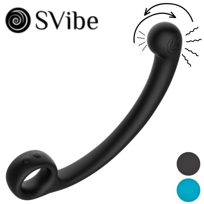 SVibe AXI Snail Spot Wand bleu teal - stimulateur point G prostate avec technologie AuraTouch - mouvement fingering naturel - silicone médical waterproof