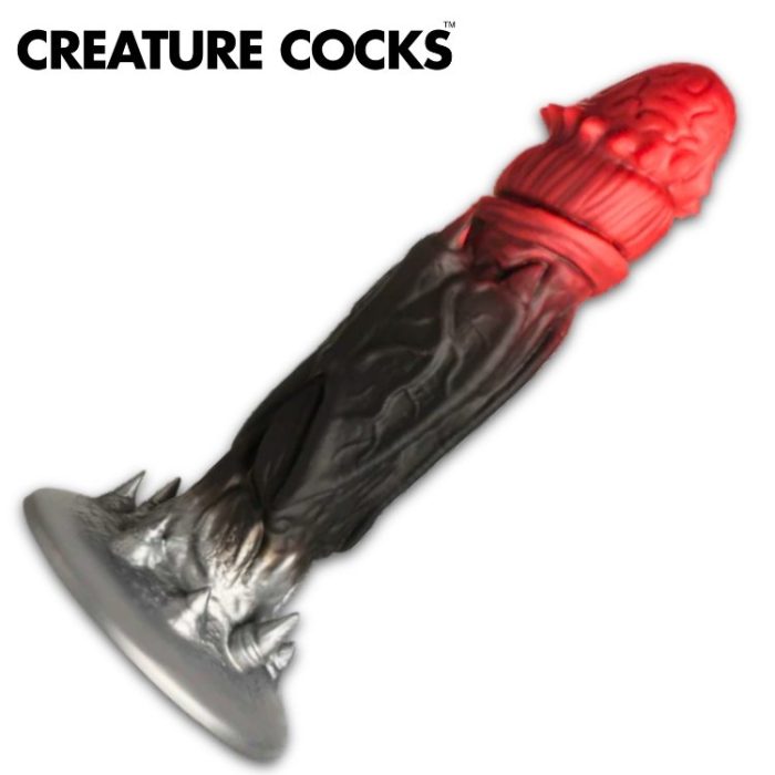 Count Cockula Creature Cocks - dildo vampire Dracula en silicone rouge noir et argent