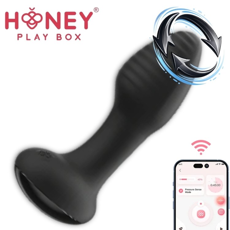 Frenzy Honey Play Box plug anal rotatif connecté noir