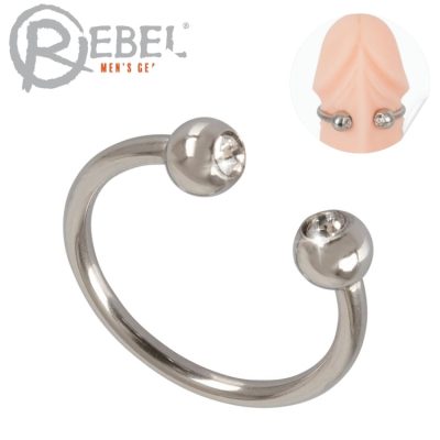 Glans Ring Rebel Men’s Gear en acier inoxydable