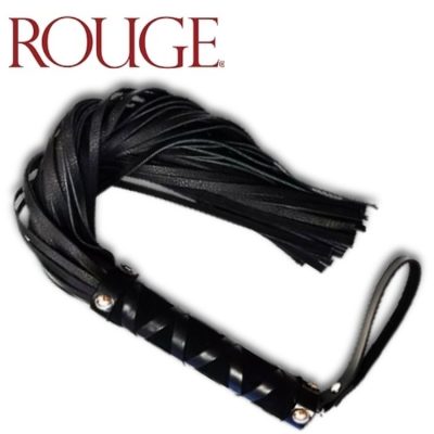 Leather Short Flogger - Rouge