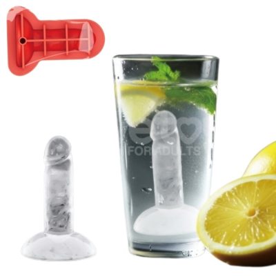 mini penis silicone ice tray rouge