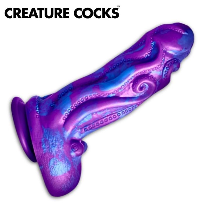 Octophallus Creature Cocks - dildo poulpe fantasy en silicone violet et bleu