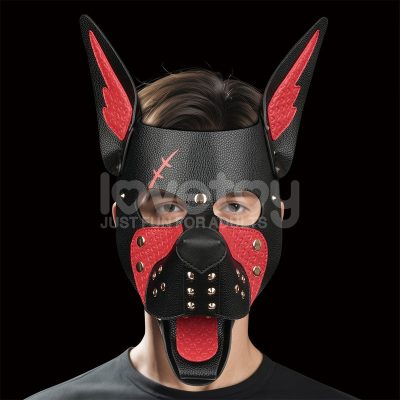 Scarred Alpha Pup Mask Rebellion Reign rouge masque pup BDSM