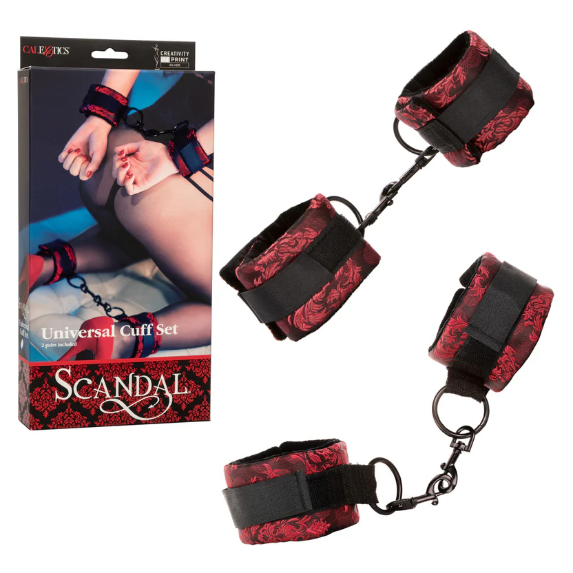 Menottes BDSM ajustables en tissu doux Scandal