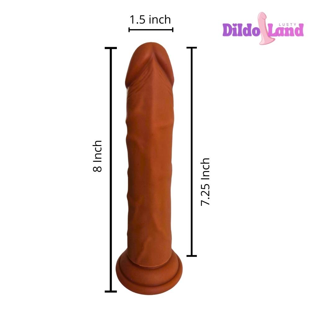 Realistic brown dildo compatible strap-on harness