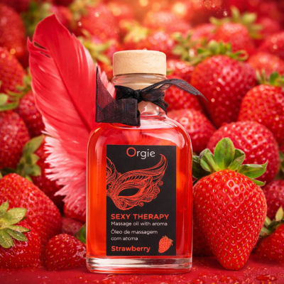 Huile Comestible Réchauffante aux Fraises - Orgie
