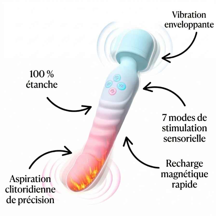 Amasher Heated Wand – Vibromasseur Wand Chauffant & Stimulation G-Spot – Image 3
