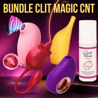 Bundle Clit Magic CNT – 4 Stimulateurs Clitoridiens + Crème Secret de Femme en Prime