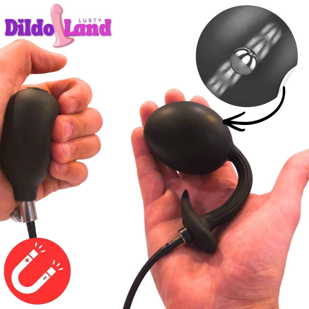 Dildoland Luna Magnetic – Plug Anal Gonflable avec Valve Magnétique & Bille