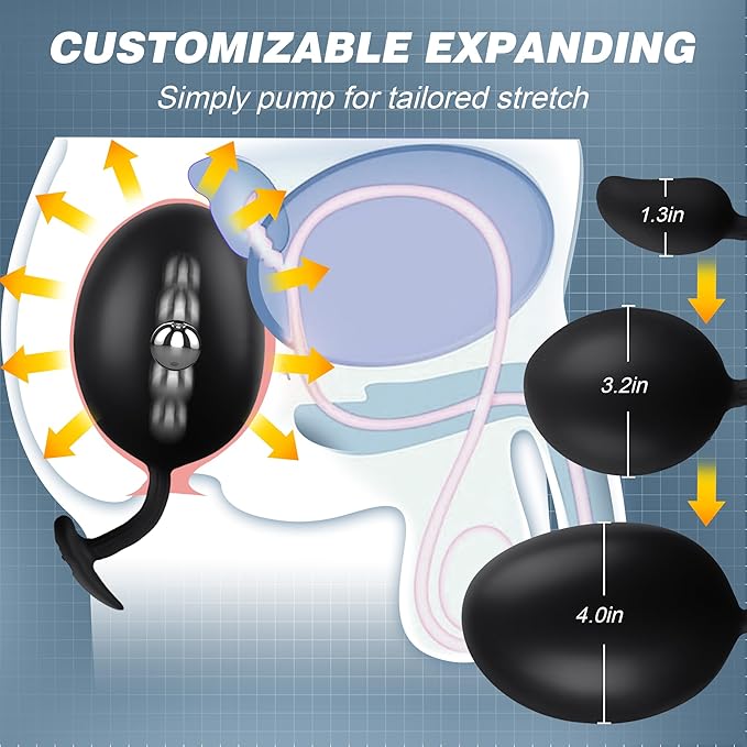 Dildoland Luna Magnetic – Plug Anal Gonflable avec Valve Magnétique & Bille – Image 9