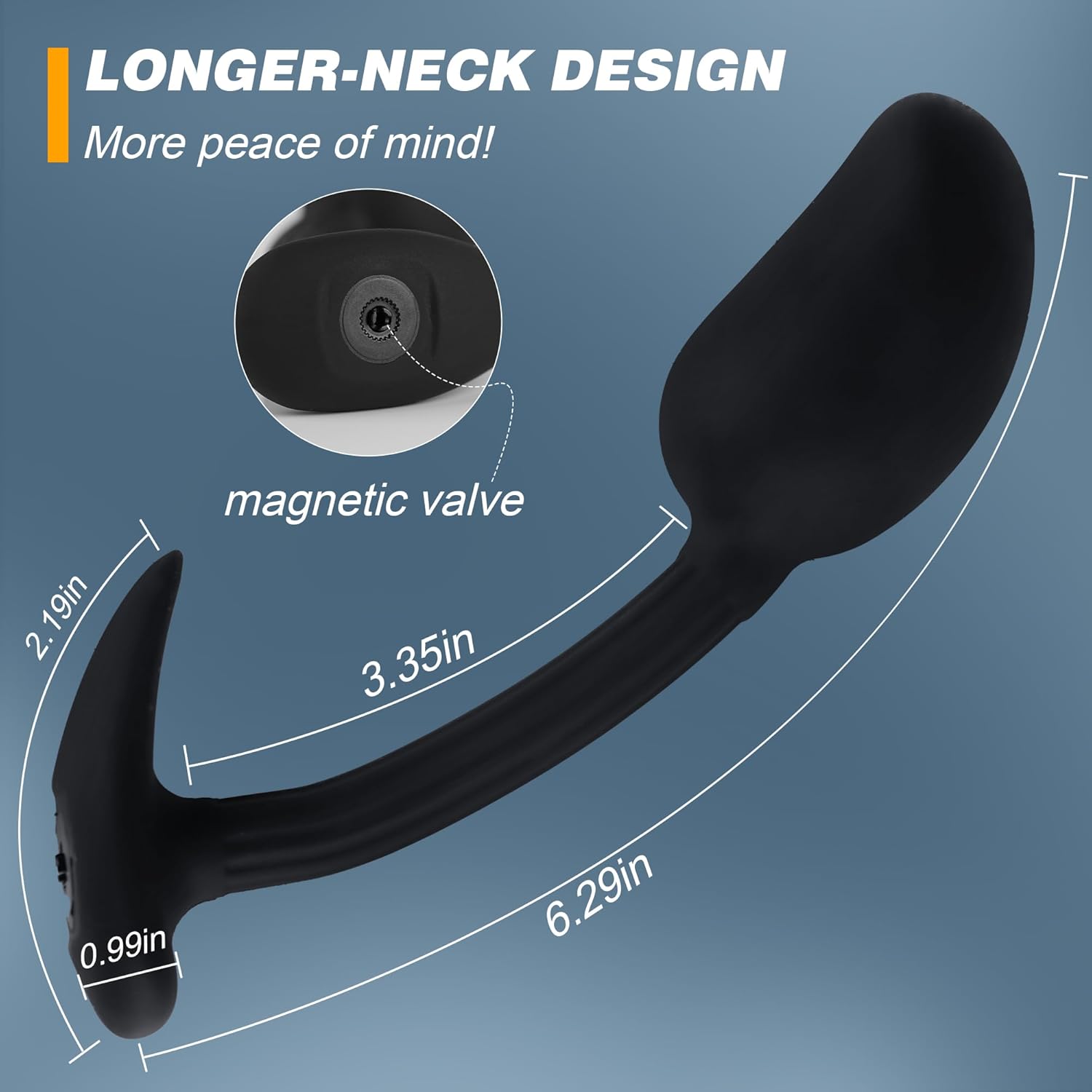 Dildoland Luna Magnetic – Plug Anal Gonflable avec Valve Magnétique & Bille – Image 5