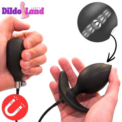 Vortex Magnetic – Plug anal gonflable avec valve magnétique et bille roulante interne