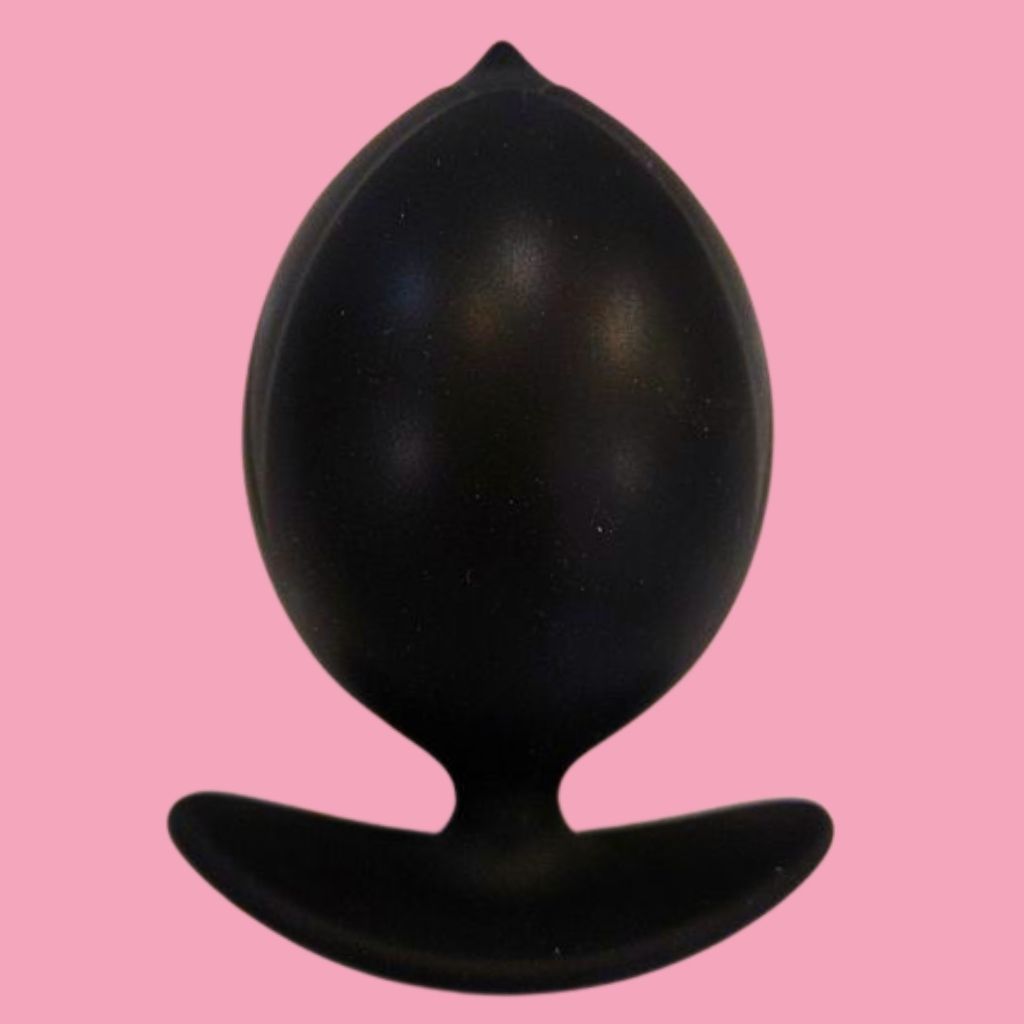 Vortex Magnetic plug anal gonflable noir en silicone premium avec base T sécuritaire