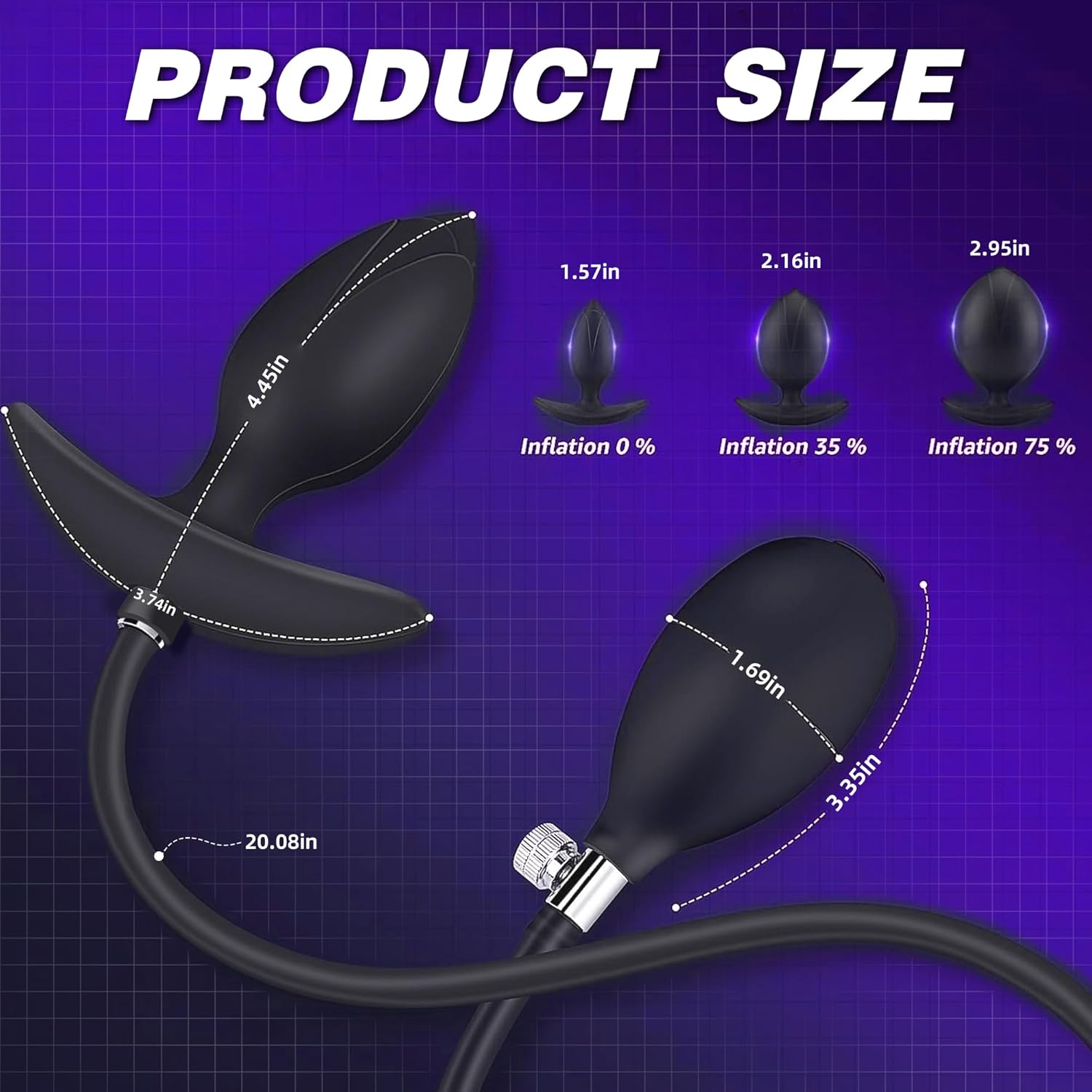 Dildoland Vortex Magnetic – Plug Anal Gonflable avec Valve Magnétique & Bille – Image 9