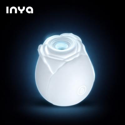 Inya Rose Vibrator Glow in the Dark – Stimulateur Clitoridien à Air Pulsé Rechargeable