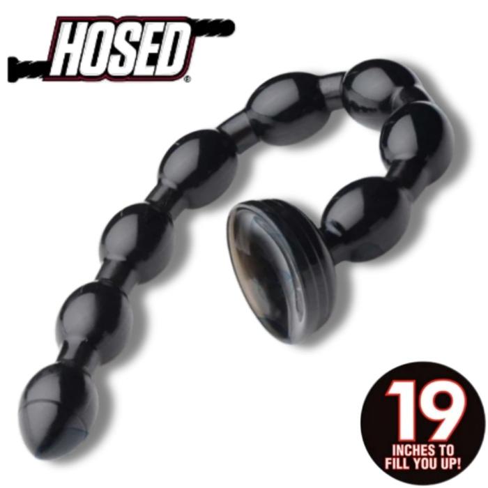 47,63cm longueur insérable Hosed Beaded Anal Snake