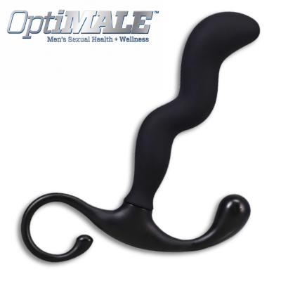 OptiMALE Zig Zag masseur de prostate silicone flexible noir — Le Prince Québec