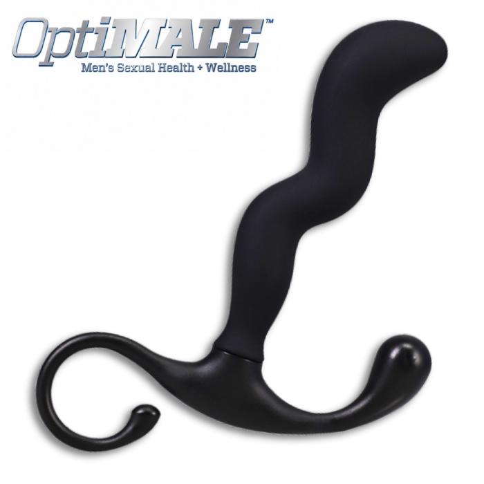 OptiMALE Zig Zag masseur de prostate silicone flexible noir — Le Prince Québec