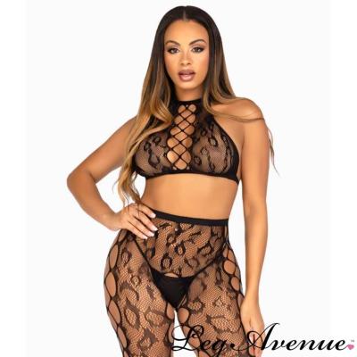 Ensemble Crop Top et Collants Feral Energy - 89372 - Leg Avenue